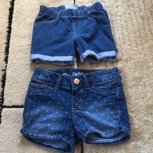 EUC Cat&Jack Jean Shorts Cute Size 3T